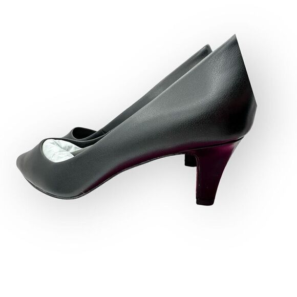 NWT Easy Street Womens Pointed Toe Pointe Heeled Slip-on Pumps Black Size 9.5 - Picture 4 of 9